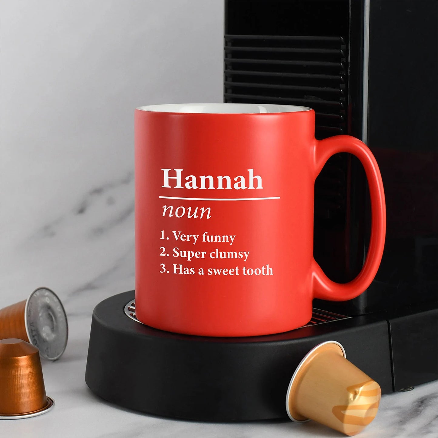 Personalised Name Definition Satin Mug  for Couples Mom Dad