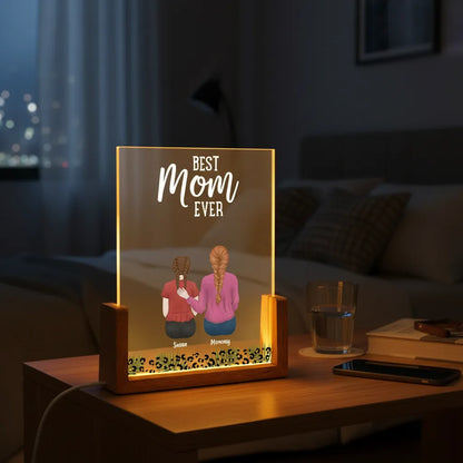 Personalized Mother and Her Children Night Light Always with Me Gift for Mom