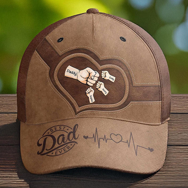 Personalized Fist Bump Dad Grandpa Classic Cap Father's Day Gift Ideas