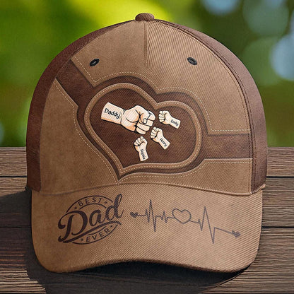 Personalized Fist Bump Dad Grandpa Classic Cap Father's Day Gift Ideas