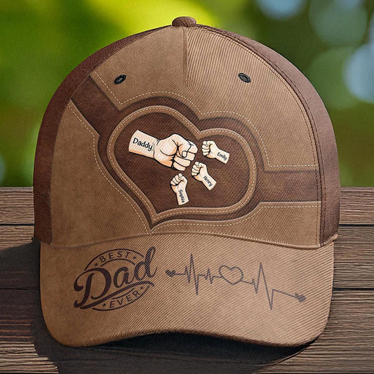 Personalized Fist Bump Dad Grandpa Classic Cap Father's Day Gift Ideas