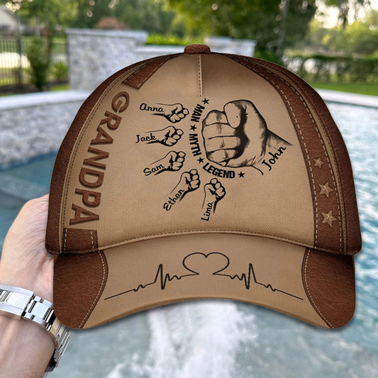 Personalized Fist Bump Grandpa Dad Classic Cap Father's Day Gift Ideas