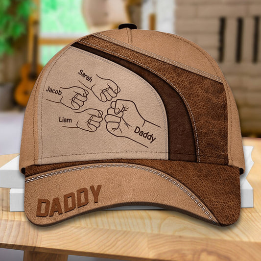 Personalized Fist Bump Daddy Grandpa Classic Cap Father's Day Gift Ideas