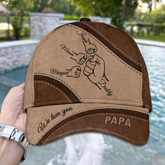 Personalized Fist Bump Dad Grandpa Classic Cap Father's Day Gift Ideas