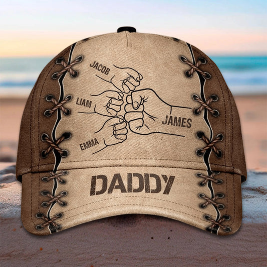 Personalized Fist Bump Daddy Grandpa Classic Cap Father's Day Gift Ideas