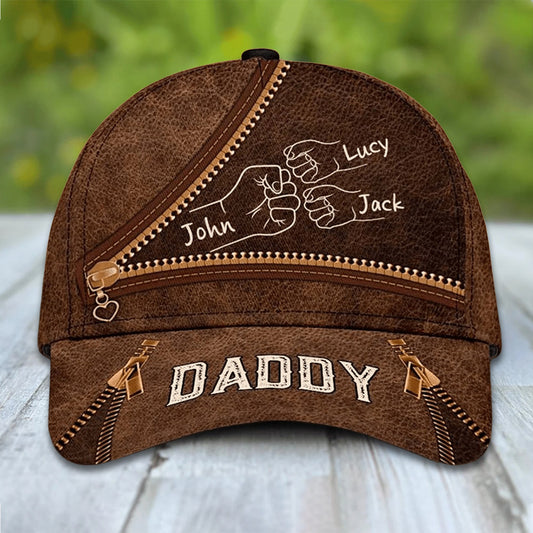 Personalized Fist Bump Daddy Grandpa Classic Cap Father's Day Gift Ideas