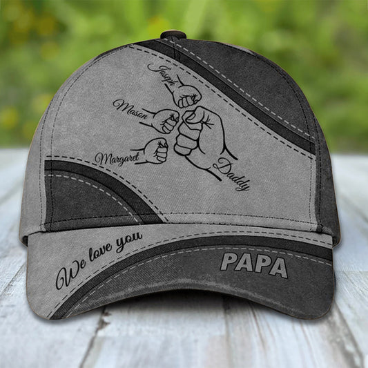 Personalized Fist Bump Dad Grandpa Classic Cap Father's Day Gift Ideas