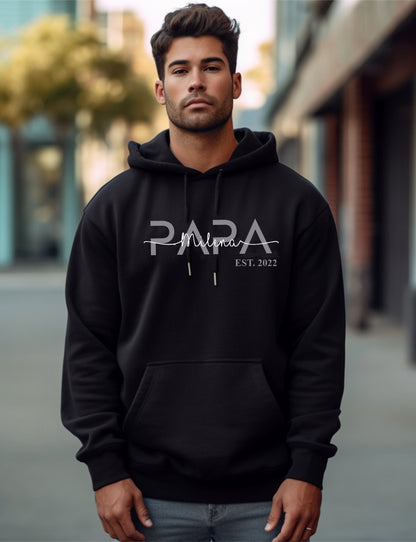Personalized DAD Sweatshirt Hoodie with Est & Kid's Names Father's Day Gift For Dad