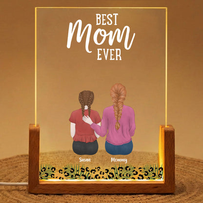 Personalized Mother and Her Children Night Light Always with Me Gift for Mom