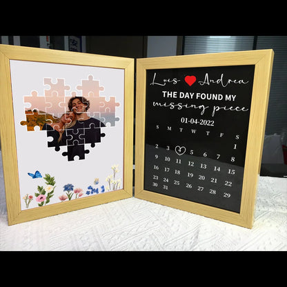 Personalized The Day I Found My Missing Piece Puzzle Photo Frame
