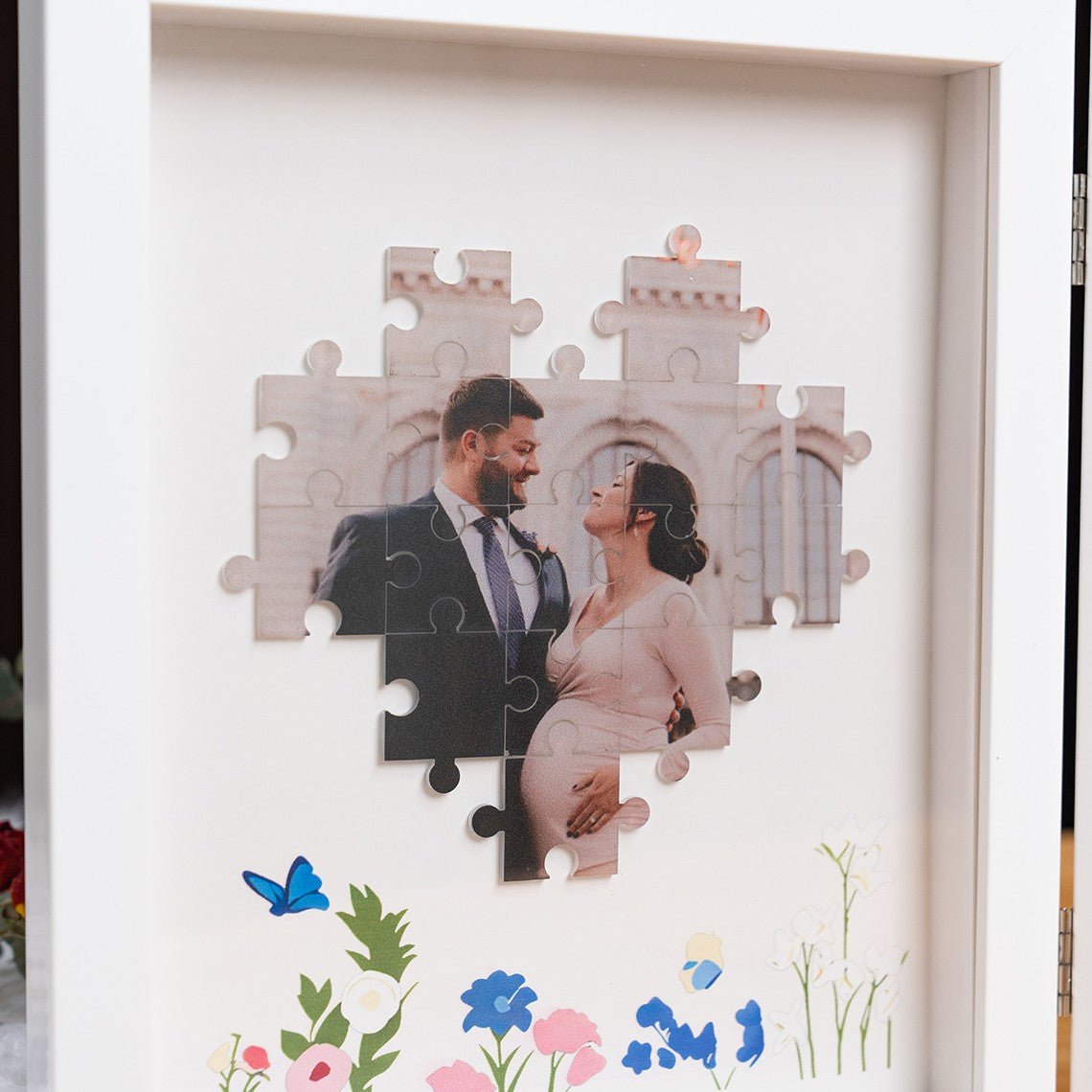 Personalized Heart Puzzle & Calendar Frame