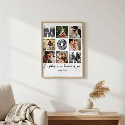 Personalized Mom Photo Print Photo Keepsake Mother's Day Gift from Daughters