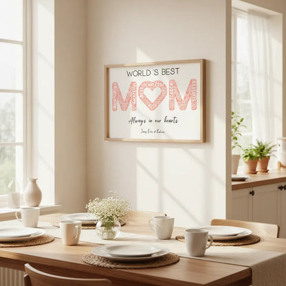 Personalized Words Best Mom Print Art with Names and Traits Mother's Day Gift