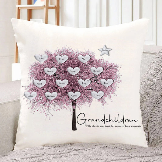 Custom Family Tree Throw Pillow Mother's Day Personalized Family Tree Keepsake Unique Genealogy Gift
