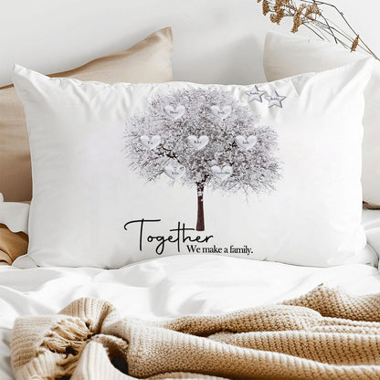 Personalized Family Tree Pillowcase Mother's Day Family Tree Pillow Keepsake Unique Genealogy Gift