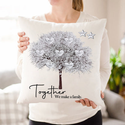 Personalized Family Tree Pillowcase Mother's Day Family Tree Pillow Keepsake Unique Genealogy Gift