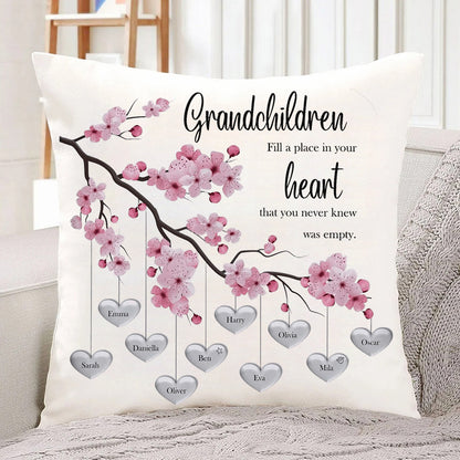 Personalized Family Tree Cushion Cover Mother's Day Family Tree Pillow Keepsake Unique Genealogy Gift