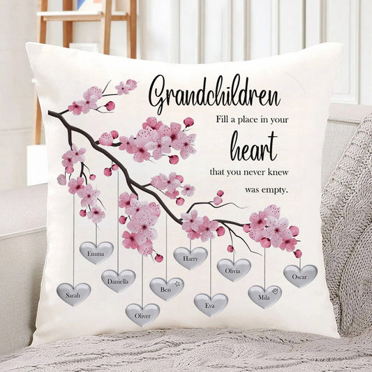 Personalized Family Tree Cushion Cover Mother's Day Family Tree Pillow Keepsake Unique Genealogy Gift