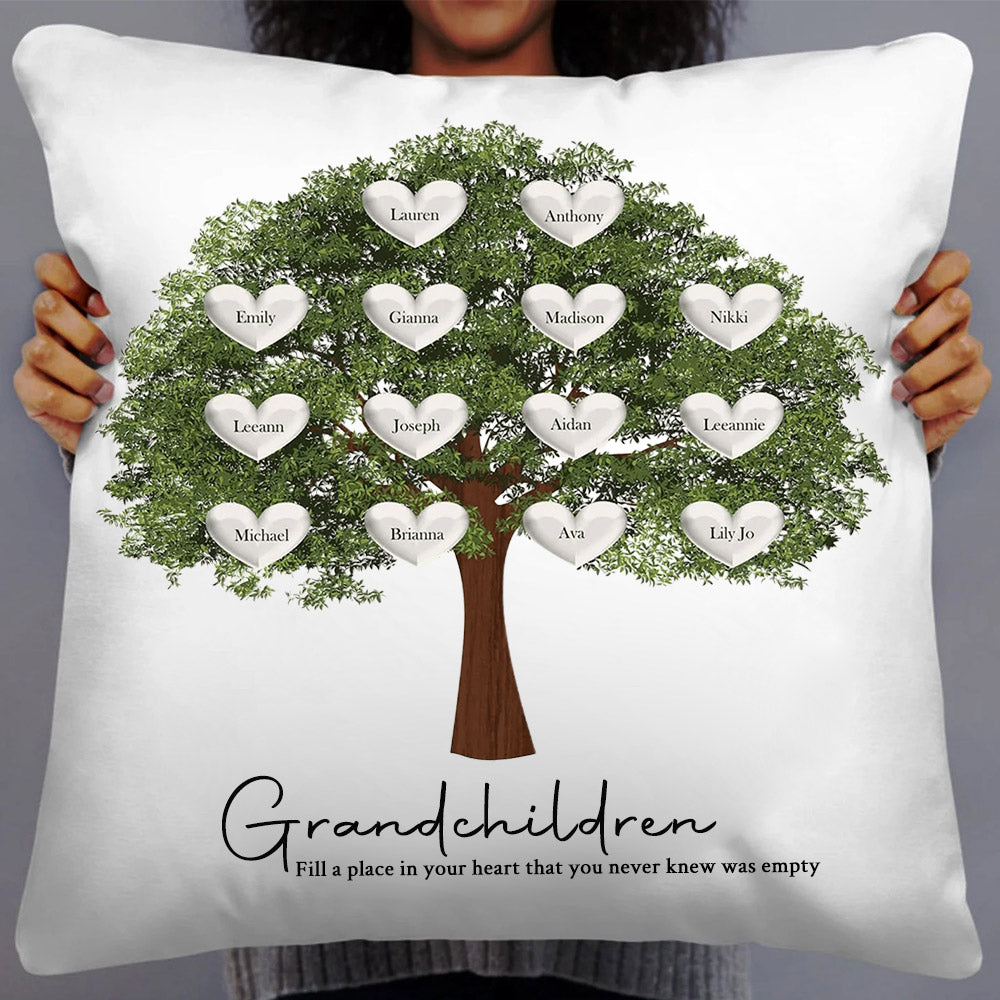 Custom Family Tree Pillow Mother's Day Personalized Family Tree Keepsake Unique Genealogy Gift