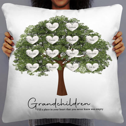 Custom Family Tree Pillow Mother's Day Personalized Family Tree Keepsake Unique Genealogy Gift