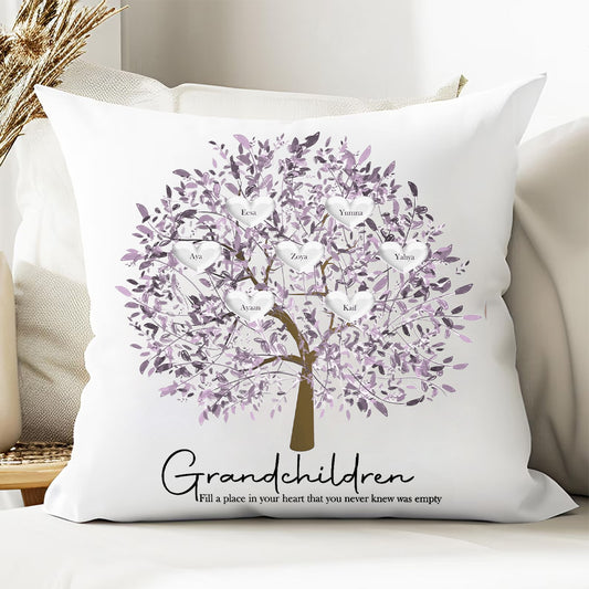 Personalized Family Tree Cushion Cover Mother's Day Family Tree Pillowcase Keepsake Unique Genealogy Gift