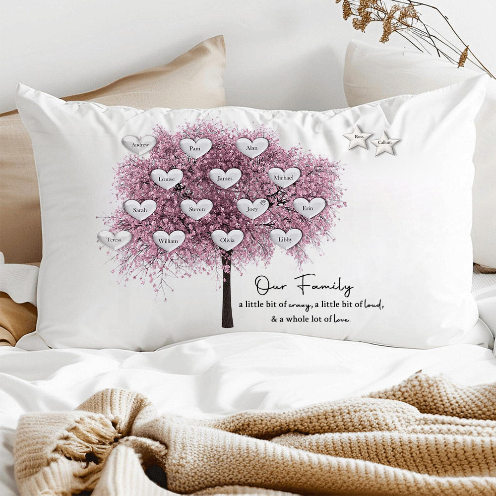Personalized Family Tree Cushion Cover Mother's Day Family Tree Pillow Keepsake Unique Genealogy Gift