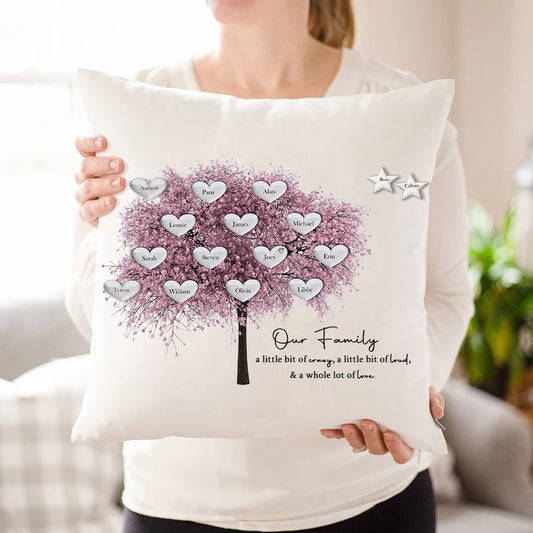 Personalized Family Tree Cushion Cover Mother's Day Family Tree Pillow Keepsake Unique Genealogy Gift