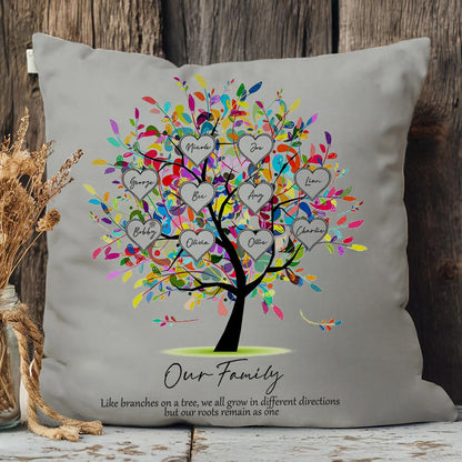 Personalized Family Tree Cushion Cover Mother's Day Family Tree Pillow Keepsake Unique Genealogy Gift