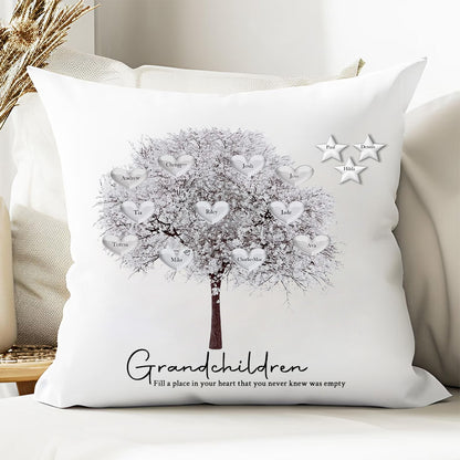 Custom Family Tree Throw Pillow Mother's Day Personalized Family Tree Keepsake Unique Genealogy Gift