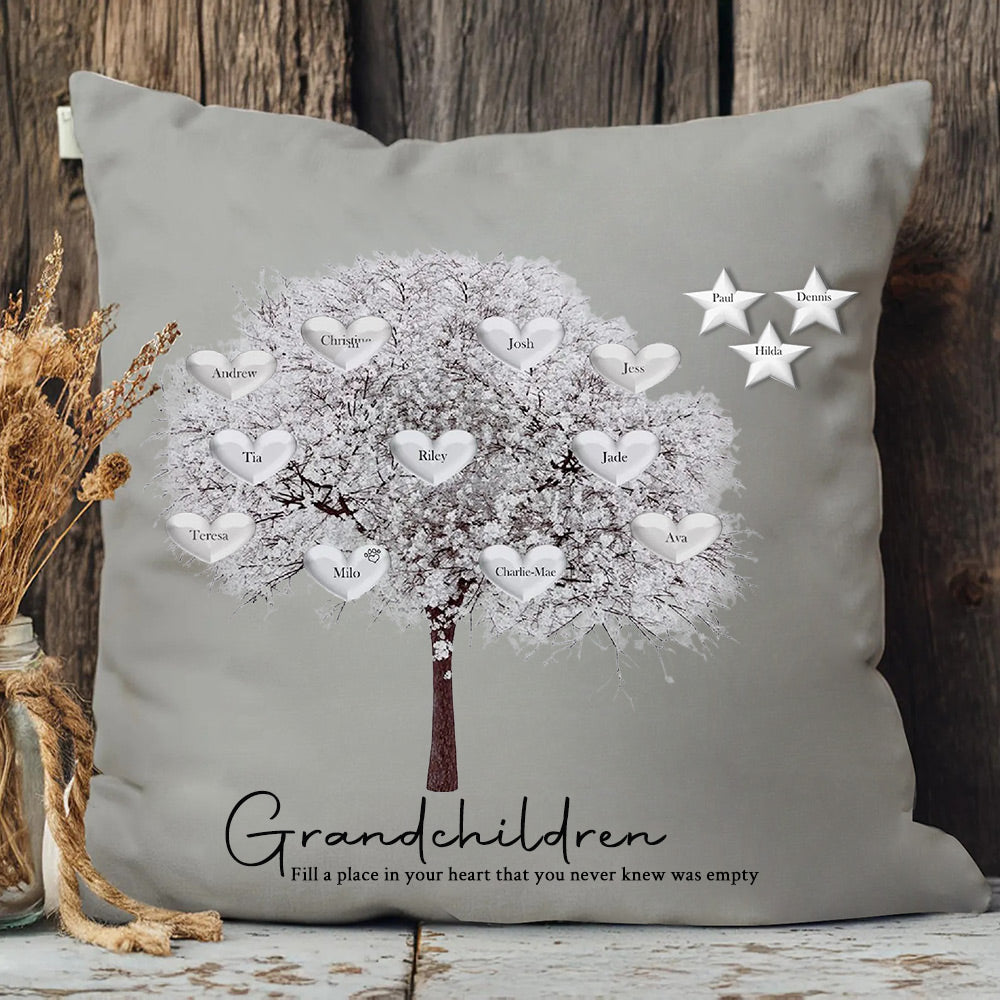 Custom Family Tree Throw Pillow Mother's Day Personalized Family Tree Keepsake Unique Genealogy Gift
