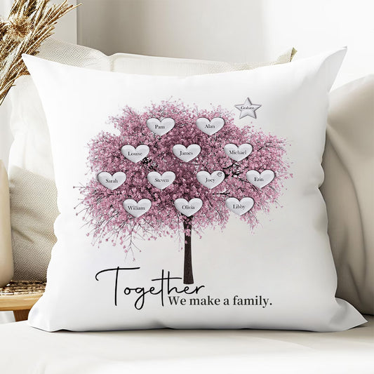 Custom Family Tree Pillow Mother's Day Personalized Family Tree Keepsake Unique Genealogy Gift
