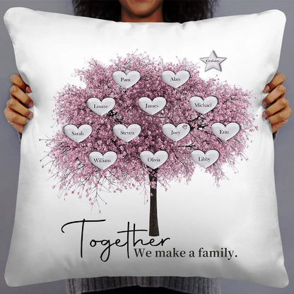 Custom Family Tree Pillow Mother's Day Personalized Family Tree Keepsake Unique Genealogy Gift