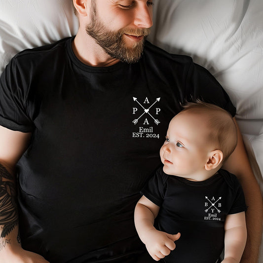 Personalized Dad and Me Father’s Day Matching Shirts Father Son Matching Shirts Gift for Dad