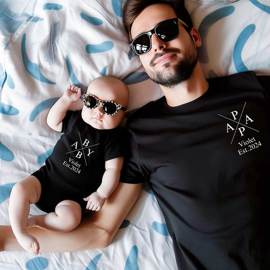 Personalized Daddy and Me Father’s Day Matching Shirts Father Son Matching Shirts Gift for Dad