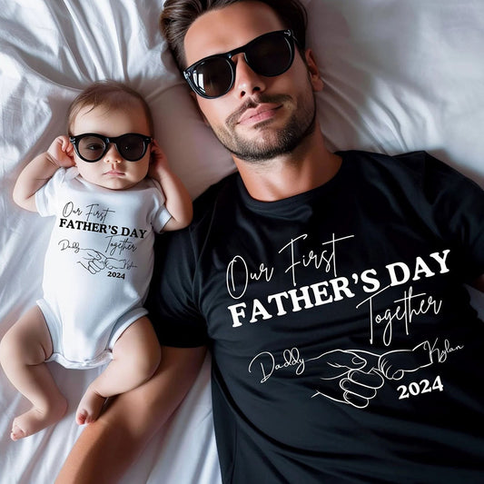 Personalized Dad and Me Matching Shirts Father Son Matching Shirts 1st Father’s Day Gift for Dad