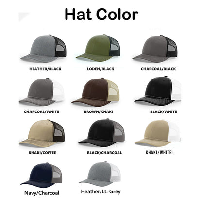 Personalized The Man The Myth The Legend DAD Hats with Kids Names Leather Patch Trucker Hat Father's Day Gift