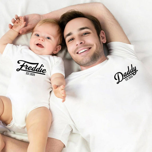 Personalized Daddy and Me Father’s Day Matching Shirts Father Son Matching Shirts Gift for Dad