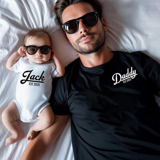 Personalized Daddy and Me Father’s Day Matching Shirts Father Son Matching Shirts Gift for Dad