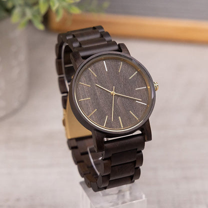 Personalized Our Adventure Men's Engraved Wooden Watch  Anniversary Gifts for Husband