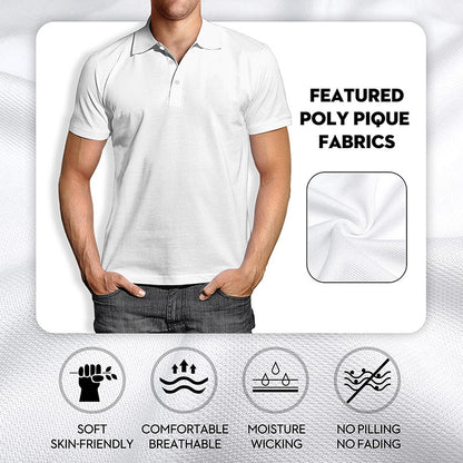 Personalized Best Dad By Par Shirt with Kid's Face Photo Father's Day Gift For Dad Short Sleeve Golf Shirt Gift for Husband