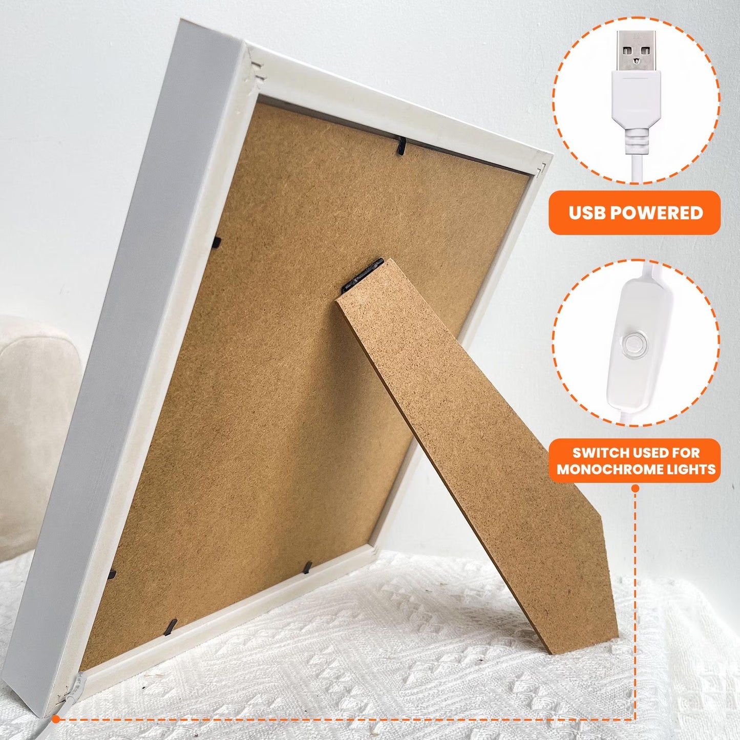 Personalized Flower Shadow Box With LED Light Having You As My Wife Mother's Day Gift