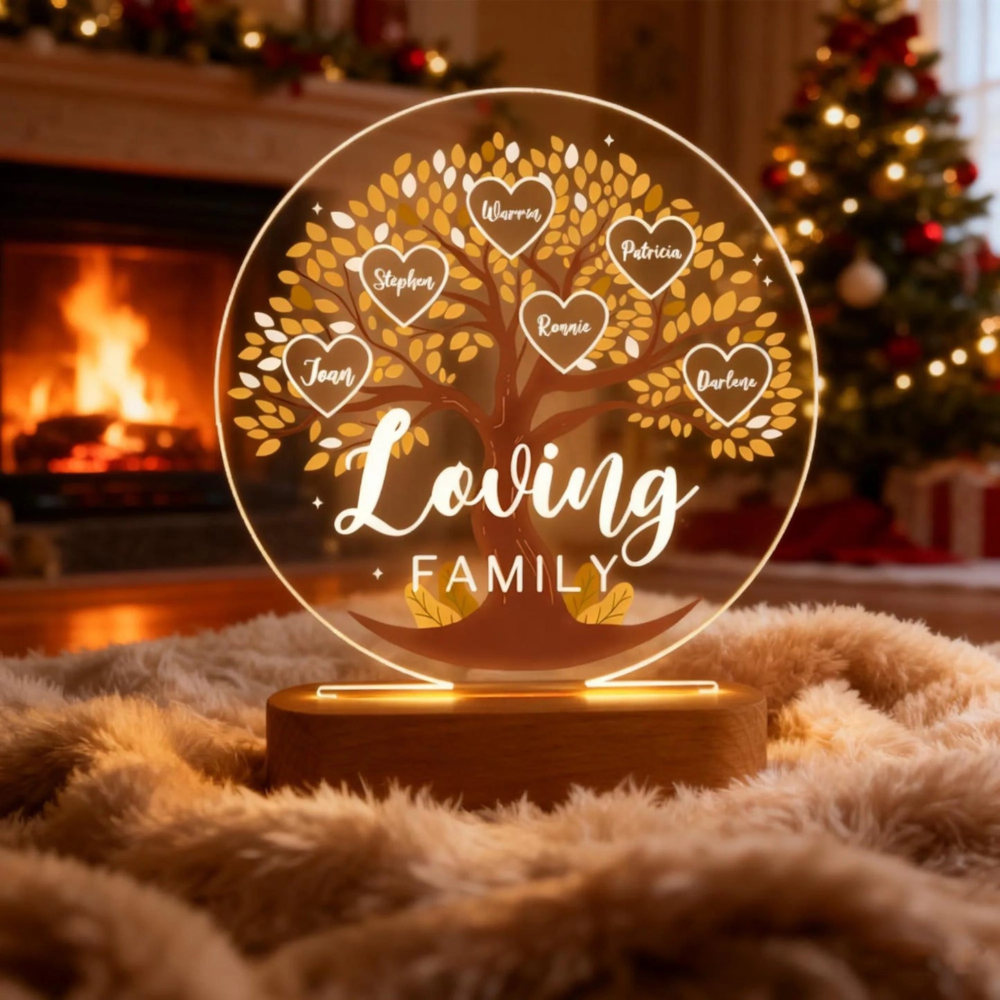 Personalized Tree of Life Names Night Light Family Tree Night Light With Kids Names Mother's Day Gift