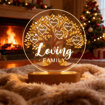 Personalized Tree of Life Names Night Light Family Tree Night Light With Kids Names Mother's Day Gift