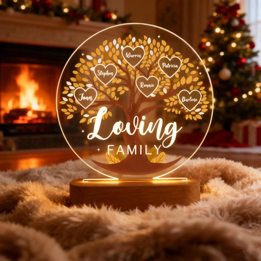 Personalized Tree of Life Names Night Light Family Tree Night Light With Kids Names Mother's Day Gift