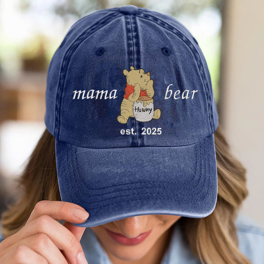 Personalized Embroidered Mama Bear Baseball Cap Custom Unique Mama Bear Gift for Mother’s Day