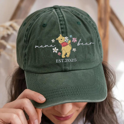 Personalized Embroidered Mama Bear Baseball Cap Custom Unique Mama Bear Gift for Mother’s Day
