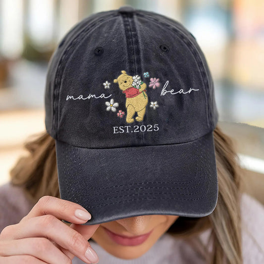 Personalized Embroidered Mama Bear Baseball Cap Custom Unique Mama Bear Gift for Mother’s Day