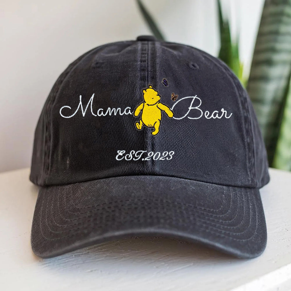 Personalized Embroidered Mama Bear Baseball Cap Custom Unique Mama Bear Gift for Mother’s Day