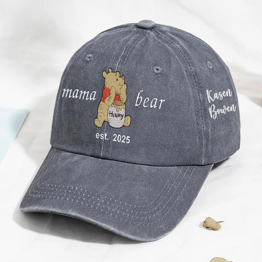 Personalized Embroidered Mama Bear Baseball Cap Custom Unique Mama Bear Gift for Mother’s Day