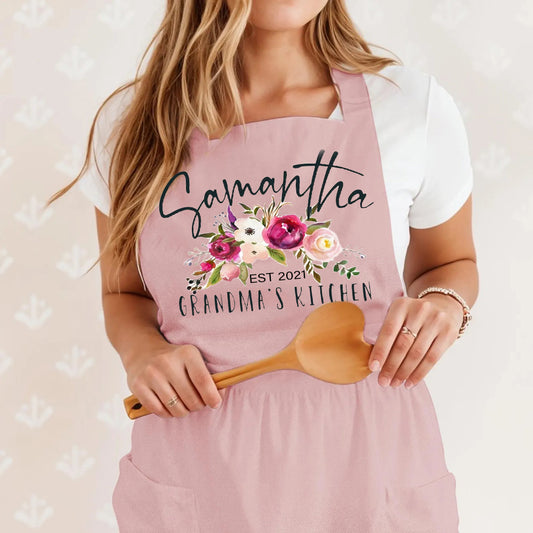 Personalized Aprons for Women Mom Grandma Mother's Day Kitchen Aprons Best Aprons for Women